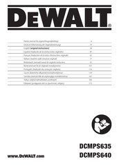 DeWalt DCMPS640N Original Instructions Manual
