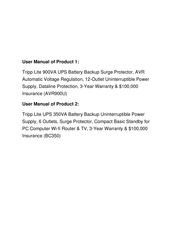 Tripp Lite AVR Series Owner's Manual