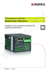 Ropex RESISTRON RES-5012 Installation And Operating Instructions Manual