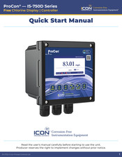 Icon Process Controls ProCon IS-750D Series Quick Start Manual