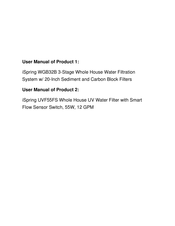 Ispring WGB32BM Installation Instructions & User Manual