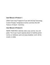 Dash Tasti-Crisp DCAF260 Instruction Manual