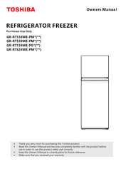Toshiba GR-RT559WE-PG Series Owner's Manual