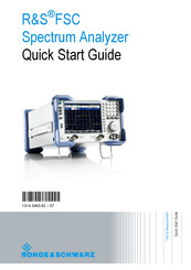 R&S FSC6 Quick Start Manual