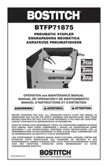 Bostitch BTFP71875 Operation And Maintenance Manual