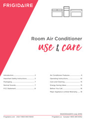 Frigidaire FFRE123WAE Use & Care Manual