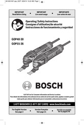 Bosch StarlockMax GOP40-30 Operating/Safety Instructions Manual