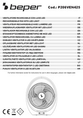 Beper P206VEN425 User Instructions