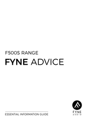Fyne Audio F500S Series Information Manual