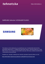 Samsung UE50AU8072UXXH Quick Setup Manual