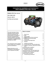 Graf 340119 Instruction For Installation And Maintenance