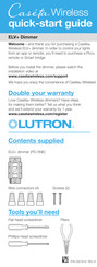 Lutron Electronics Caseta PD-5NE-LA Quick Start Manual