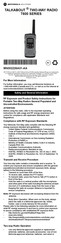 Motorola solutions TALKABOUT T600 Series Manual