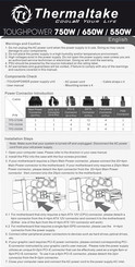 Thermaltake Toughpower 750W Manual