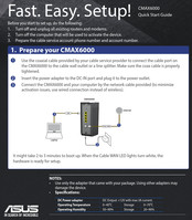 Asus CMAX6000 Quick Start Manual