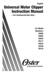 Oster 76111 Instruction Manual