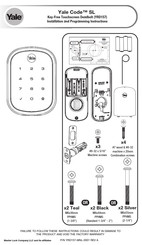 Yale YRD157-NR-619 Installation And Programming Instructions