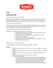 Weego C120 Faq