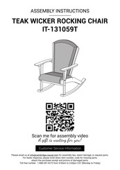 Cambridge Casual IT-131059T Assembly Instructions Manual