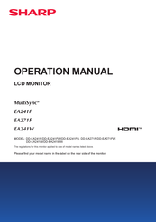 Sharp DD-EA241W Operation Manual