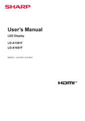 Sharp LD-A1651F User Manual