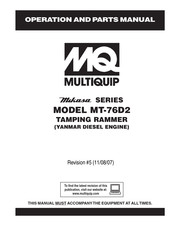 MULTIQUIP Mikasa MT-76D2 Operation And Parts Manual