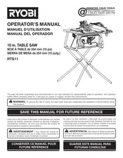Ryobi RTS11 Operator's Manual