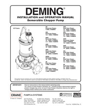 Crane DEMING 8D Installation And Operation Manual