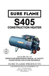 Sure Flame S405 Service And Maintenance Manual