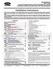 United Technologies Carrier WeatherMaker 48TC 25 Series Installation Instructions Manual