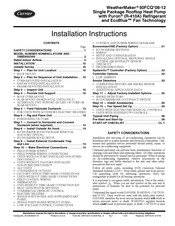 Carrier WeatherMaker 50FCQ 12 Series Installation Instructions Manual