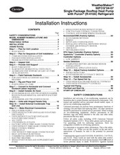 Carrier WeatherMaker 50FCQ 06 Series Installation Instructions Manual