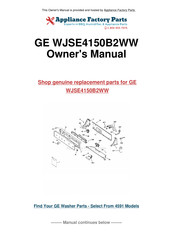 GE WJSE4150B2WW Owner's Manual