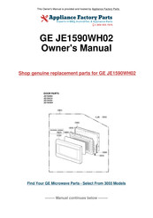 GE JE1590WH02 Manual