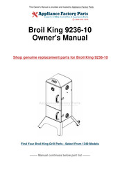 Onward Broil King 9236-10 Assembly Manual & Parts List
