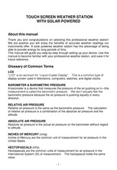 La Crosse Technology WS1081 Ver3 Manual