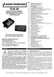 Ascon tecnologic TLB 30 Operating Instructions Manual