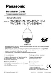 Panasonic WV-X6531NPJ Installation Manual
