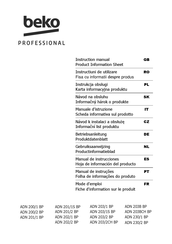 Beko Professional ADN 203/1 BP Instruction Manual