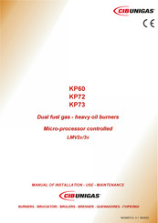 CIB UNIGAS KP72 Manual Of Installation - Use - Maintenance