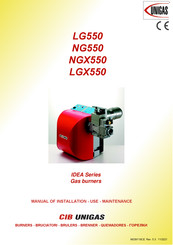 CIB UNIGAS NG550 Manual Of Installation - Use - Maintenance