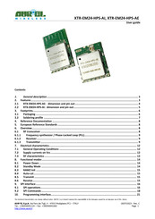 AUREL XTR-EM24-HPS-AI User Manual