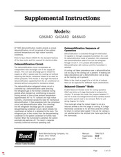Bard Q36A4D Supplemental Instructions