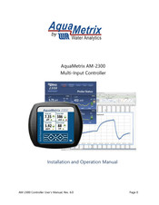 Water Analytics AquaMetrix AM-2300 Installation And Operation Manual