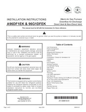 Allied 96G1DFEK Installation Instructions Manual