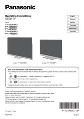 Panasonic TV-77Z90BE7 Operating Instructions Manual