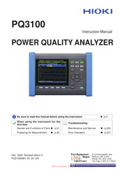 Hioki PQ3100-02/600 Instruction Manual