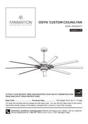 Fanimation ODYN MAD8152 Series Manual