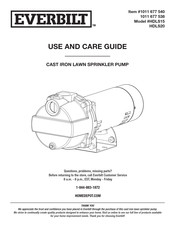 Everbilt 1011 677 540 Use And Care Manual