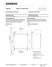 Siemens VPM 200 Operating Instructions Manual